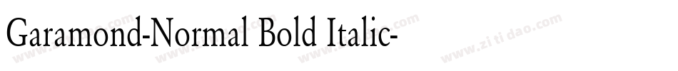 Garamond-Normal Bold Italic字体转换